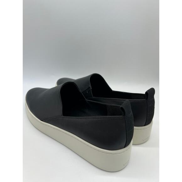 Vince Saxon Napa Leather Slip-On Sneakers Black Women's Size 9.5M - Picture 7 of 12